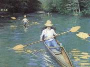Bathers about to Dive into the Yerres, Gustave Caillebotte